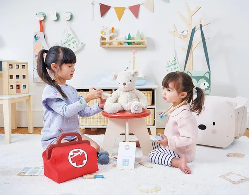Miniatura 2 de Tender Leaf Toys - Toadstool - Adorable taburete colorido de madera maciza para niños a partir de 3 años