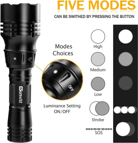 Miniatura 4 de Linterna de buceo de buceo de 2000 lúmenes impermeable submarino XM-L2 LED submarino luces titular con cargador para bajo el agua cueva de mar