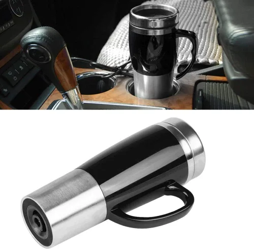 Miniatura 9 de Taza de calefacción de viaje de acero inoxidable de 15.2 fl oz, calentador de taza de café para coche hervido, calentador de taza de café