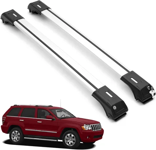 Miniatura 9 de ERKUL Barras transversales de techo para Jeep Cherokee 2014-2023 Barras transversales de aluminio con bloqueo antirrobo para techo Compatible