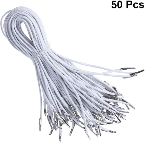 Miniatura 2 de 50 cuerdas elásticas de púas elásticas para coser, bandas elásticas con púas para hacer manualidades, bandas elásticas de costura (blanco)