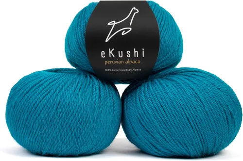 Miniatura 37 de 100% Hilo de Alpaca para Bebé para Tejer y Ganchillo - Juego de 3 Madejas de Hilo Premium DK - Ligero, Hipoalergénico y Térmico Hecho en Perú - N010