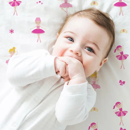 Miniatura 2 de Wildkin Sábana bajera ajustable 100% microfibra para niños, suave y transpirable, bailarina