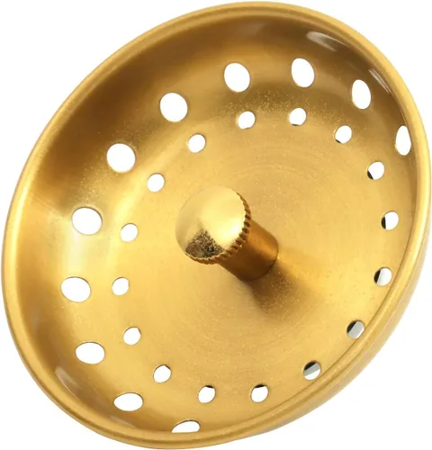 Tapón de colador dorado para fregadero,Tapón de fregadero de acero inoxidable,Tapón de cesta de repuesto para fregadero de cocina dorado Oro