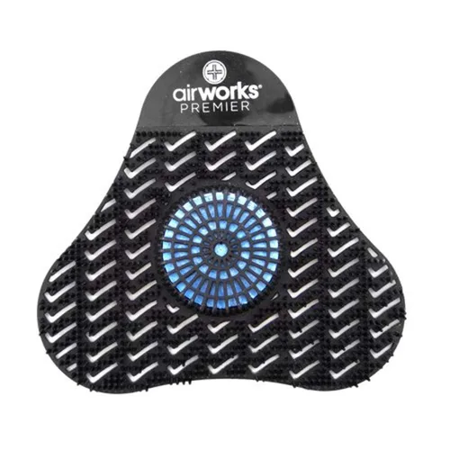 AirWorks AWSP235 Premier - Pantalla para orinal con bloque, color cielo medianoche, negro, 5 pulgadas de alto x 4 pulgadas de largo (paquete de 12)