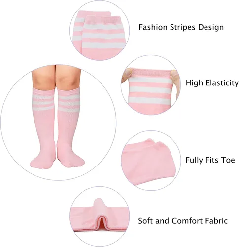 Miniatura 4 de Durio Calcetines de fútbol para niños, calcetines de fútbol de algodón suave para niños y niñas, calcetines deportivos hasta la rodilla