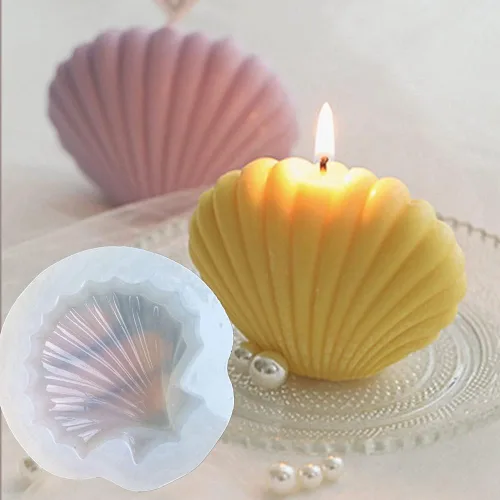 Molde de silicona de chocolate con forma de concha de mar Molde de decoración de pastel de fondant Herramientas para hornear