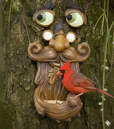 Miniatura 10 de Cara de árbol, caras de árbol al aire libre, arte de árbol, decoraciones de árbol al aire libre, caras de árbol, decoración de tocón de árbol, cara