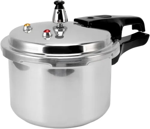 Olla a presión pequeña, mini olla a presión de aleación de aluminio con fondo magnético, envasadora a presión compacta segura y duradera compatible