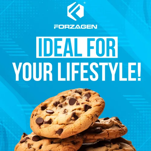 Miniatura 9 de Forzagen Muscle Treats - Galletas de proteína con 2 sabores disponibles, chispas de chocolate y chocolate de medianoche