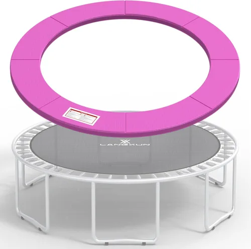 Miniatura 13 de LANGXUN - Almohadilla de seguridad universal para cama elástica de 8 pies, 10 pies, 12 pies, 14 pies, 15 pies, 16 pies, cubierta de espuma de Azul