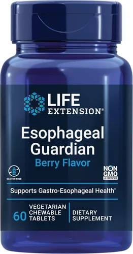 Life Extension Guardián esofágico, ácido algínico, bicarbonato de potasio, obtén un alivio duradero de la angustia gástrica, vegetariano, sin OMG,