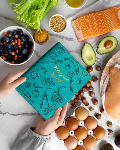 Miniatura 4 de molekaus Libro de Recetas, Libro de Recetas en Blanco para Escribir tus Propias Recetas, Cuaderno de Recetas para Cocina Familiar, Tapa Dura Verde