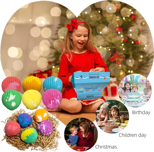Miniatura 6 de Bombas de baño para niños con juguetes sorpresa en el interior, paquete de 12 bombas de baño para niños, juego de regalo para niñas y niños