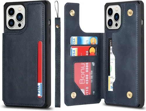 Miniatura 22 de Cavor Funda para iPhone 11 Pro Max con tarjetero, cartera con tarjetero y tarjetero para tarjetas de crédito para iPhone11ProMax