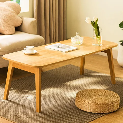 Miniatura 9 de Baveke Mesa de centro plegable, mesas de piso plegables, mesa de centro de mediados de siglo para sala de estar, mesas de centro pequeñas de madera