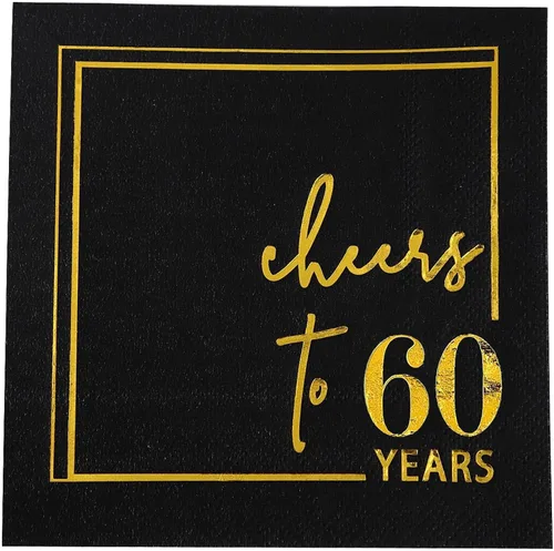 Miniatura 8 de Servilletas de cóctel para celebrar años - paquete de 50 - servilletas de cumpleaños desechables de 3 capas de 5x5 pulgadas, servilletas de papel