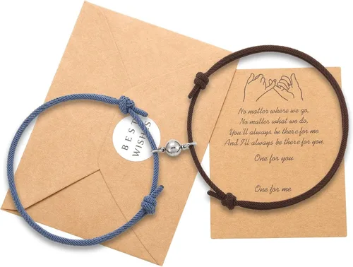 MHnicesoul Juego de pulseras magnéticas de atracción mutua para parejas, regalos para hombres y mujeres, para novio y novia, voto de amor eterno,