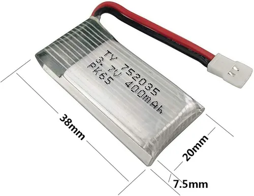 Miniatura 2 de Accessory - Batería de litio de 3.7 V 400 mAh con cargador 5 en 1 para Syma Q11 H99W JJRC H31 H6C H98 TR-C385 TR-F22 TR-P51 Drone de control remoto