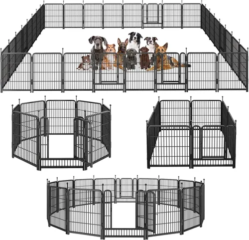 Miniatura 19 de Corralito para perros, valla portátil para perros al aire libre, corralito para perros grandes, medianos y pequeños, vallas para perros