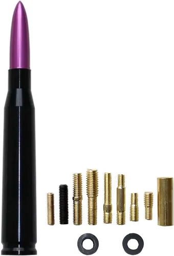 Miniatura 8 de 50 Cal Bullet Antena de repuesto Ford F150 F250 F350 Dodge Ram 1500 2500 Jeep Wrangler Toyota Tundra (negro)
