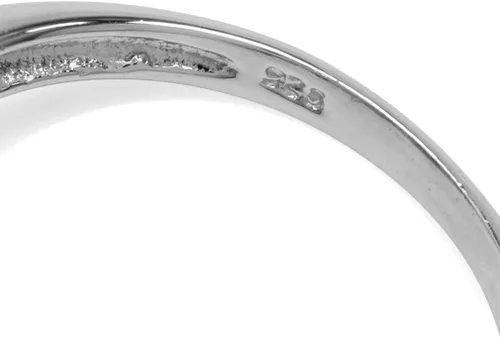 Miniatura 4 de Silvershake Anillo de plata de ley 925 chapado en oro blanco con piedras preciosas auténticas para mujer