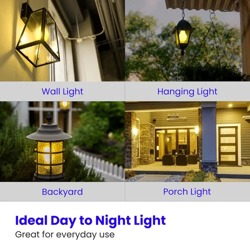 Miniatura 6 de Feit Electric A19 - Luz LED para insectos para exteriores, equivalente a 60 vatios, bombilla LED no regulable, base mediana E26, 120 V, 22 años