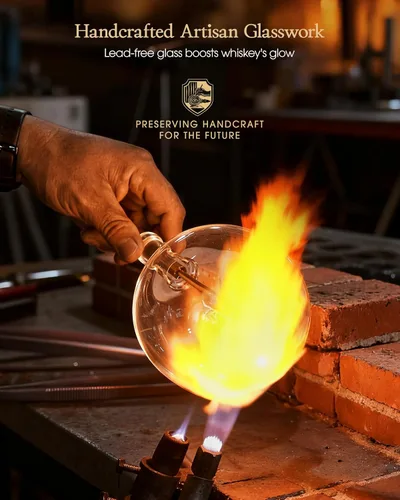 Miniatura 2 de Regalos para hombres y papá, juego de decantadores de whisky Kollea con iluminación única de globo y 7 colores RGB, regalo divertido de Navidad