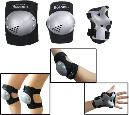 Miniatura 3 de BOSONER Rodilleras/Coderas/Muñequeras para Niños/Jóvenes de 3-15 Años, Conjunto de Equipo Protector Infantil para Patines, Ciclismo, Bicicleta BMX