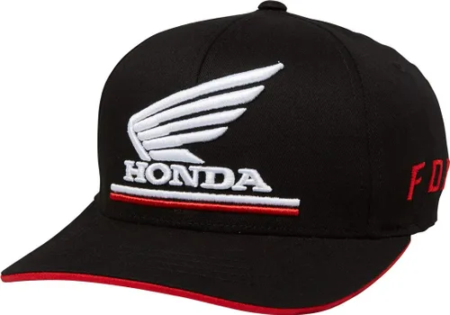 Fox Racing Sombreros Honda Fanwear Flexfit para niños grandes, talla única, color negro