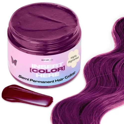 Miniatura 9 de INH Tinte semipermanente para el cabello, acondicionador de depósito de color, tinte rosa para el cabello, sin blanqueador, sin peróxido, tinte