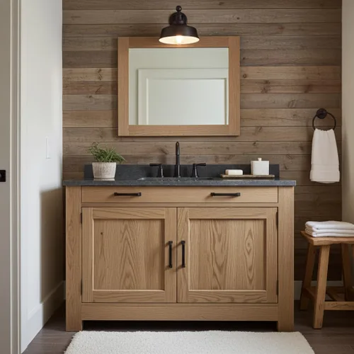 Miniatura 6 de 16.25W x 29H Puerta de gabinete de cocina de roble sin terminar estilo shaker de reemplazo