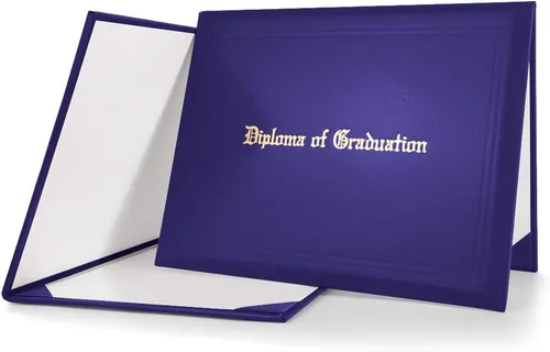 Miniatura 20 de GraduationMall Cubierta impresa para diploma para certificado 8.5 x 11 pulgadas, real, paquete de 1