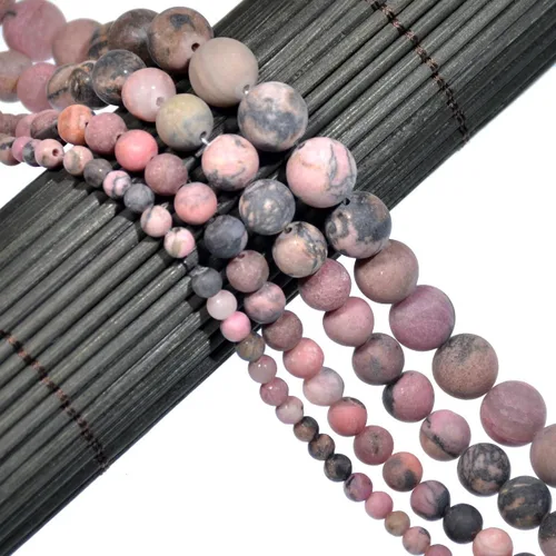 Miniatura 8 de AD Beads Hermosas cuentas sueltas redondas de piedras preciosas mate naturales de 0.157-0.472 in (0.315 in, 33 amazonita mate)