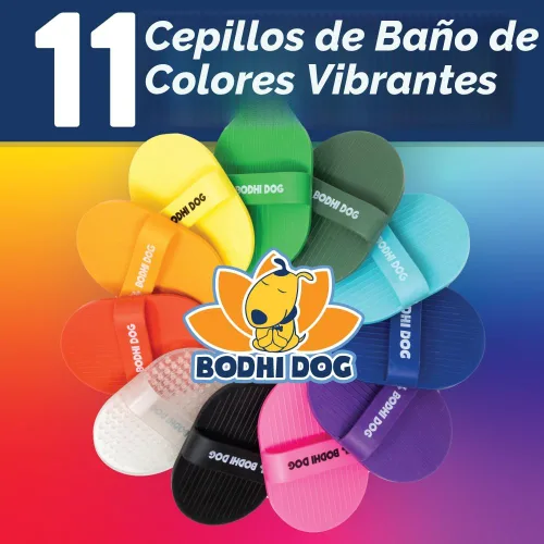 Miniatura 5 de Bodhi Dog - Cepillo de mascotas relajante para masajear con el champú, peine de cerdas de goma para perros y gatos Azul