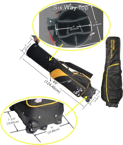 Miniatura 6 de Deluxe Golf Travel Mate CarryOn - Funda para carrito de golf con cerradura TSA y cubierta de protección Convenient 2-in-1 hybrid golf bag and