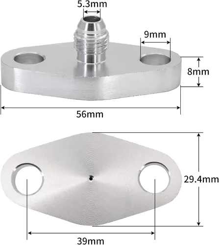 Miniatura 3 de 4AN Fitting T3 T3/T4 T04 Turbo Kit de adaptador de junta de entrada de alimentación de aceite Turbo