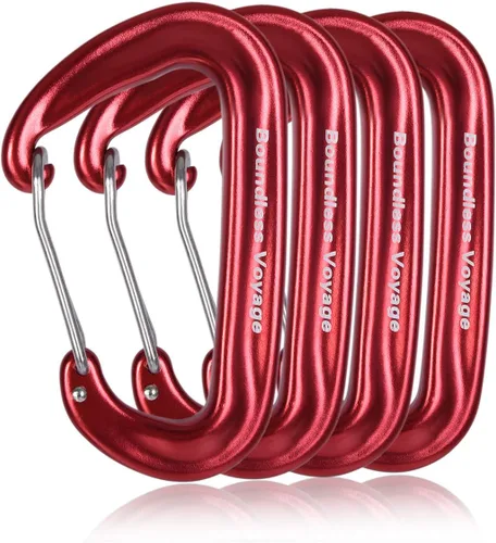 Miniatura 13 de iBasingo Mosquetón de aleación de aluminio Clips 12KN Llavero BV1026