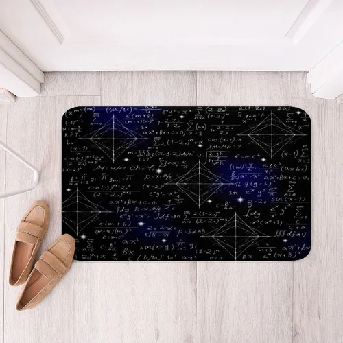 Miniatura 8 de Erosebridal Alfombras con temática científica para niños y niñas, tapete de baño con fórmula científica para el regreso a la escuela, estilo Multi 1
