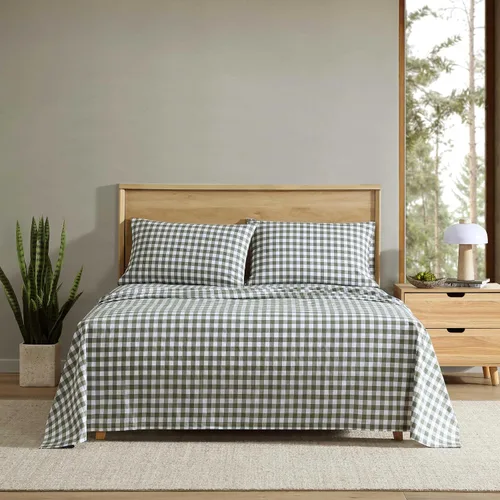 Miniatura 45 de Eddie Bauer - Sábanas tamaño Queen, juego de ropa de cama de percal de algodón, decoración del hogar crujiente y fresca (Canoe Lake Paddle, Queen)