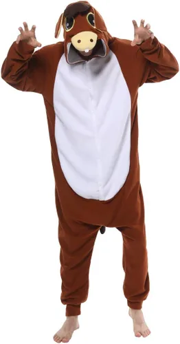 Miniatura 3 de dressfan - Pijama para disfraz de burro, unisex, color marrón