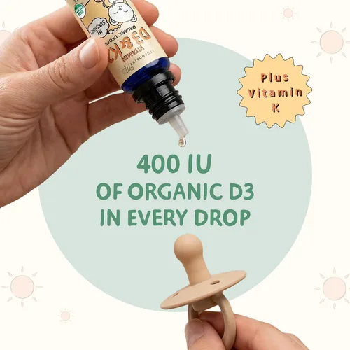 Miniatura 5 de Legendairy Milk Gotas líquidas orgánicas de vitamina D3 K2 para bebés, 400 UI de gotas de vitamina D para bebés para infantes – Vitamina D