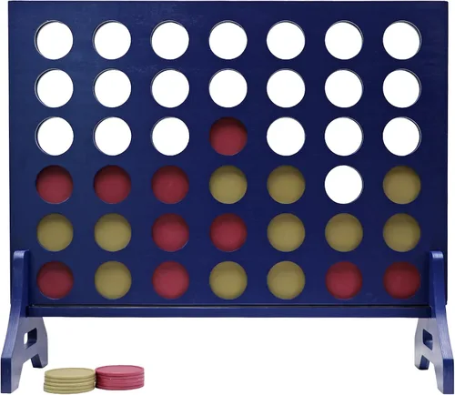 Miniatura 50 de Tailgating Pros Cuatro en una fila gigante azul marino premium con funda de transporte – Juego de patio al aire libre de gran tamaño – ¡Muchos