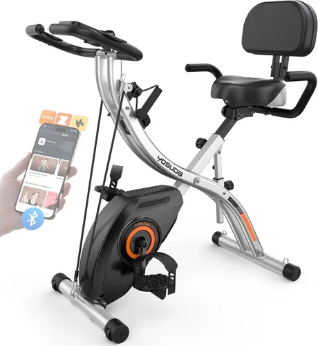 YOSUDA Bicicleta plegable de ejercicio - Bicicleta fija plegable para entrenamiento en el hogar