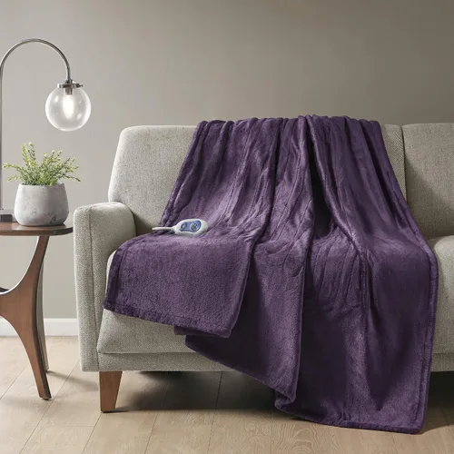 Miniatura 31 de Manta eléctrica térmica Beautyrest para clima frío, manta térmica de calentamiento rápido, apagado automático, prácticamente cero EMF, configuración