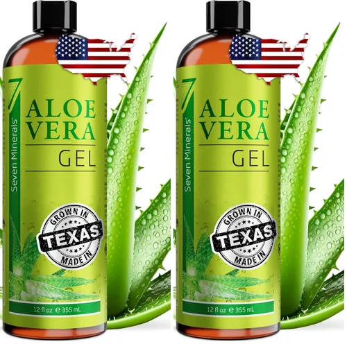 Miniatura 6 de Seven Minerals Gel orgánico de aloe vera de aloe 100% puro recién cortado, 1 galón, de la más alta calidad, cultivado en Texas, vegano, sin perfume
