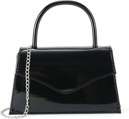 Milisente Bolso de noche para mujer, bolso de mano para fiesta nupcial, bolsos de cóctel y baile de graduación con charol