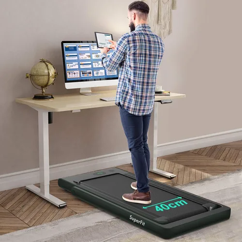 Miniatura 4 de GYMAX Caminadora plegable de 2.25 HP con pantalla LED, control remoto e inteligente de aplicaciones, 2 en 1 para debajo del escritorio, caminadora