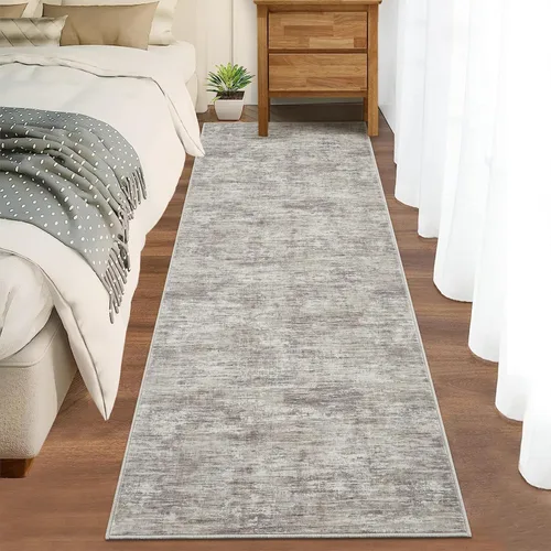 Miniatura 15 de RUGSREAL - Tapete pequeño de 2x3 con base de goma, resistente a las manchas, moderno, color liso, contemporáneo lavable, para la entrada, sala