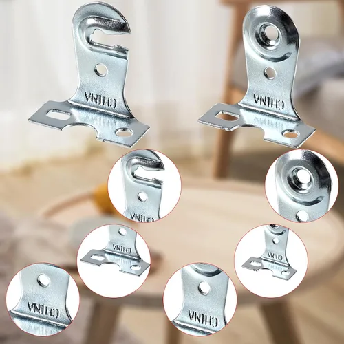 Miniatura 4 de Sumnacon 4 soportes de metal para persiana, 4 piezas de herrajes para persianas enrollables, montaje exterior con tornillos, soporte resistente